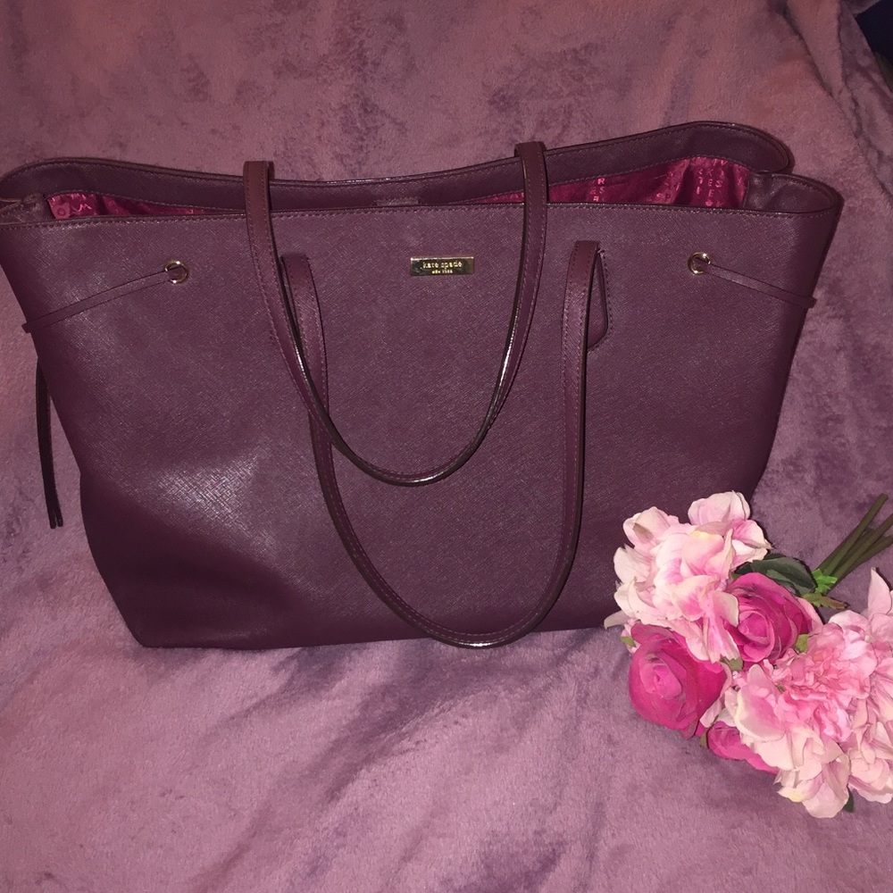 🔥KATE SPADE🔥 burgundy large tote